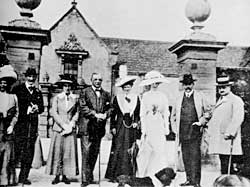 Archduke Franz Ferdinand and entourage with the 6th Duke and Duchess of Portland at Welbeck, May 1912.