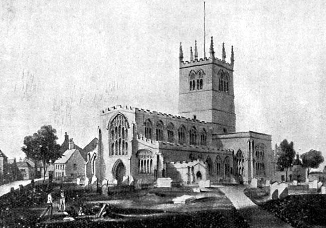 East Retford church about the year 1850.