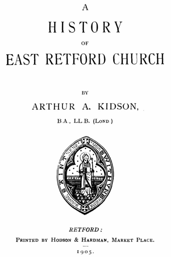 Title page of The History of East Retford Church (1905)