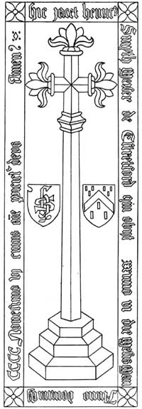Tombstone of Henry Smyth, died 1496.—In Chantry. From a drawing made by Mr. E. A. E. Lambert. 
