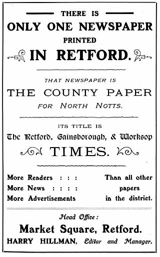 Retford,Gainsborough & Worksop Times newspaper