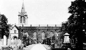 Ruddington church, c.1920. 