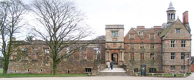 The semi-ruined west front of Rufford Abbey today.