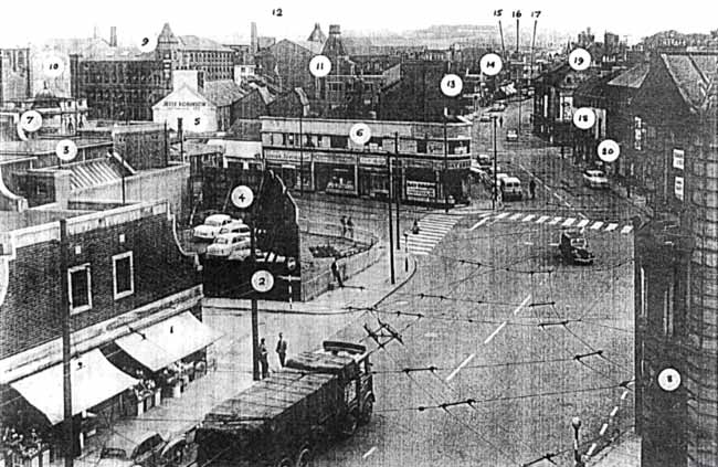 VIEW FROM TOP OF BUS DEPOT 1963