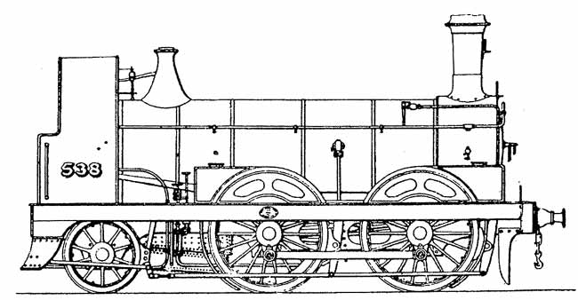 A Great Northern 0-4-2 engine, designed by Patrick Stirling. A locomotive of this type headed the 5.30 from Pinxton.