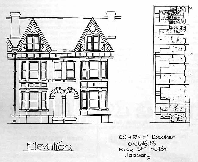 BUILDING PLANS drawn in January 1905 for Nos. 1-29 Sneinton Hermitage.