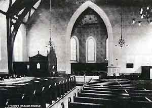 THE INTERIOR OF THE CHURCH, looking east.