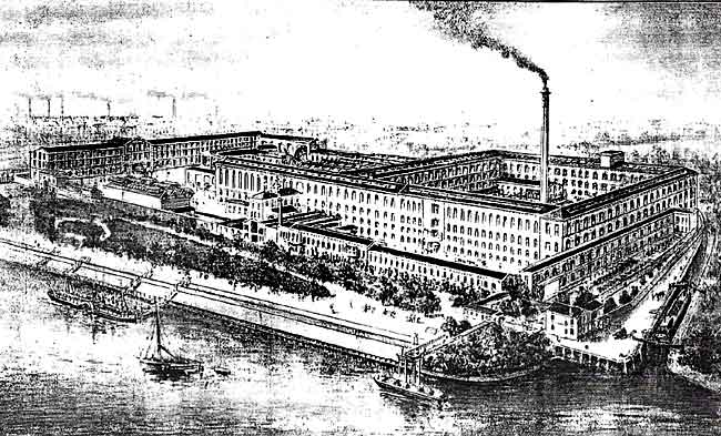 Another artist's impression of Trent Bridge Leather Works, as it appeared in the 1914 Chamber of Commerce Year Book.