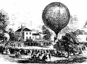AN EARLIER BALLOON ASCENT from Basford Hall. This view is believed to date from 1859, six years before Chambers’s flight.