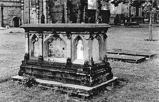 THE MEMORIAL in the south-east corner of Sneinton churchyard, believed by the author to commemorate Richard or Arthur Morley. Photo: Stephen Best.