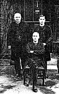 THE REV. AND HON. ROBERT MACGILL DALRYMPLE (seated), with his curates, at the doorstep of Sneinton Vicarage.