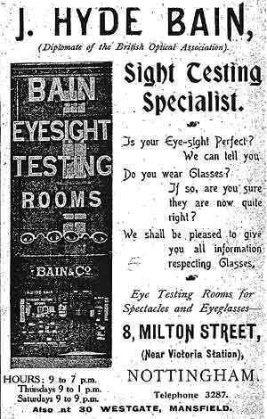 HYDE BAIN’S ADVERT featured this fascinating view of the shop frontage in Milton Street.