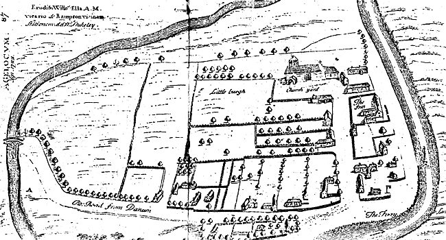 Plan of Littleborough by William Stukeley, 1722.