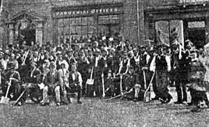 Men outside the Parochial Offices