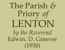 The Parish and Priory of Lenton