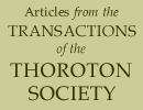 Articles from the Transactions of the Thoroton Society