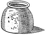 Drawing of an acoustic pot at Upton church