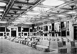 The underground picture gallery at Welbeck Abbey in the late 19th century.