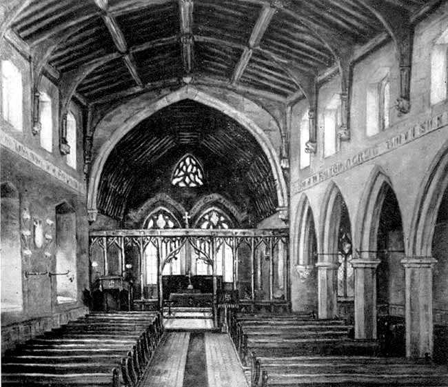 West Bridgford Parish Church before alteration (from a painting).