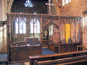 Chancel screen in West Bridgford church (2004). 
