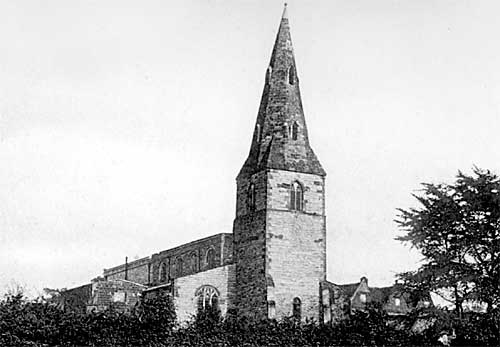 Willoughby church, c.1910.