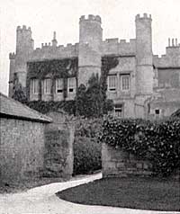 The late 15th century gatehouse to Wiverton Hall in the 1930s.